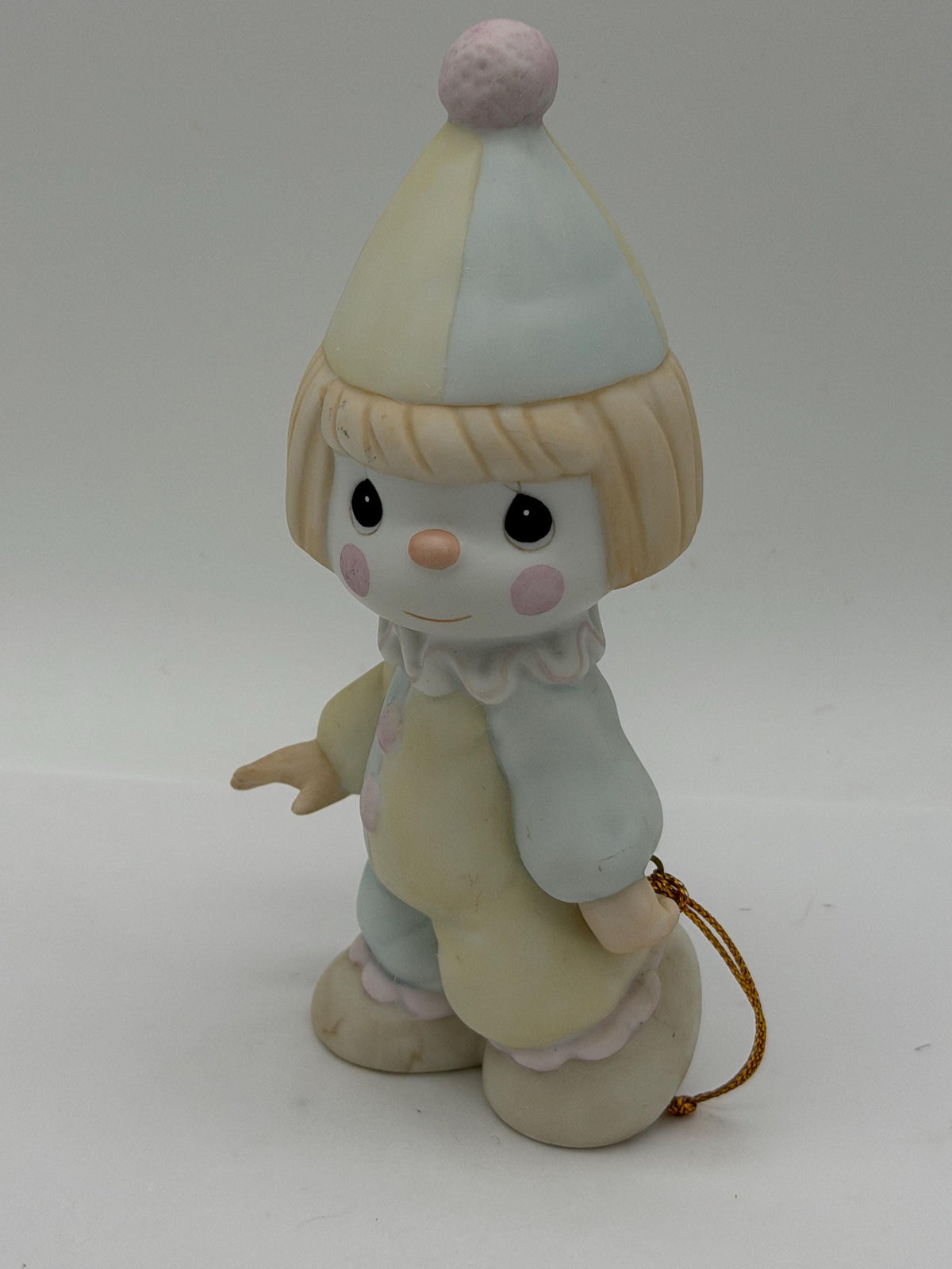 Vintage 1980s porcelain Precious Moments children’s birthday circus animal train set -flawed