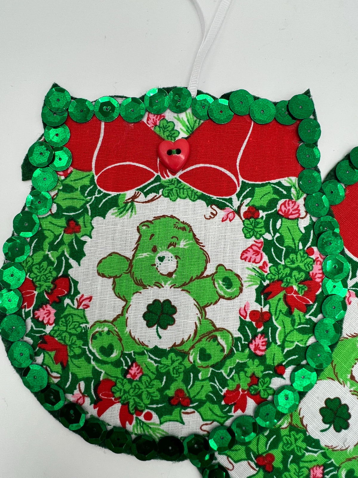 Handmade vintage Care Bears Good Luck Bear Christmas ornaments (2)