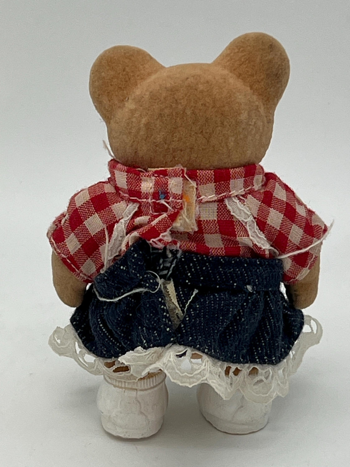 Vintage Coleco Xavier Roberts Furskins Cece Bear mini flocked posable