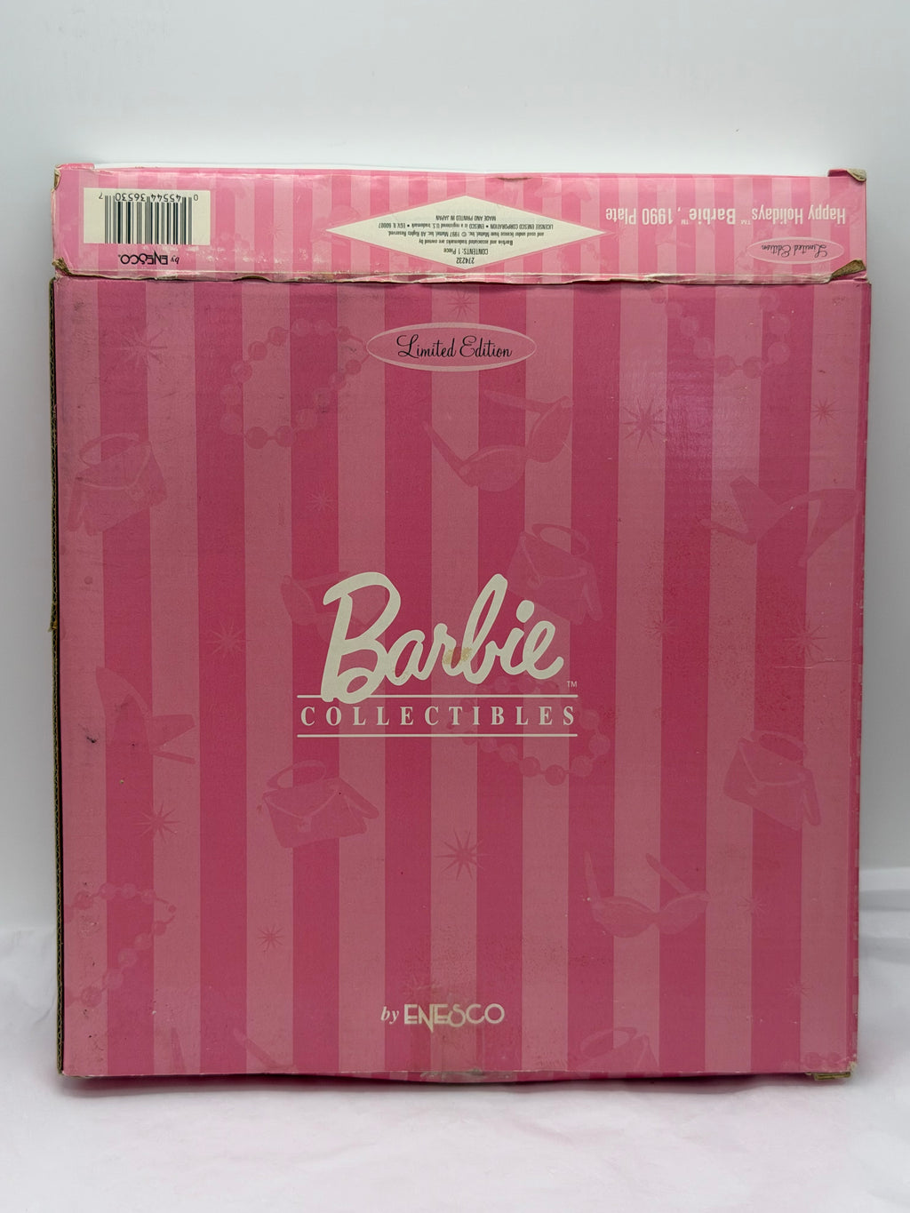 1990 Happy Holidays Barbie collector plate with numbered certificate