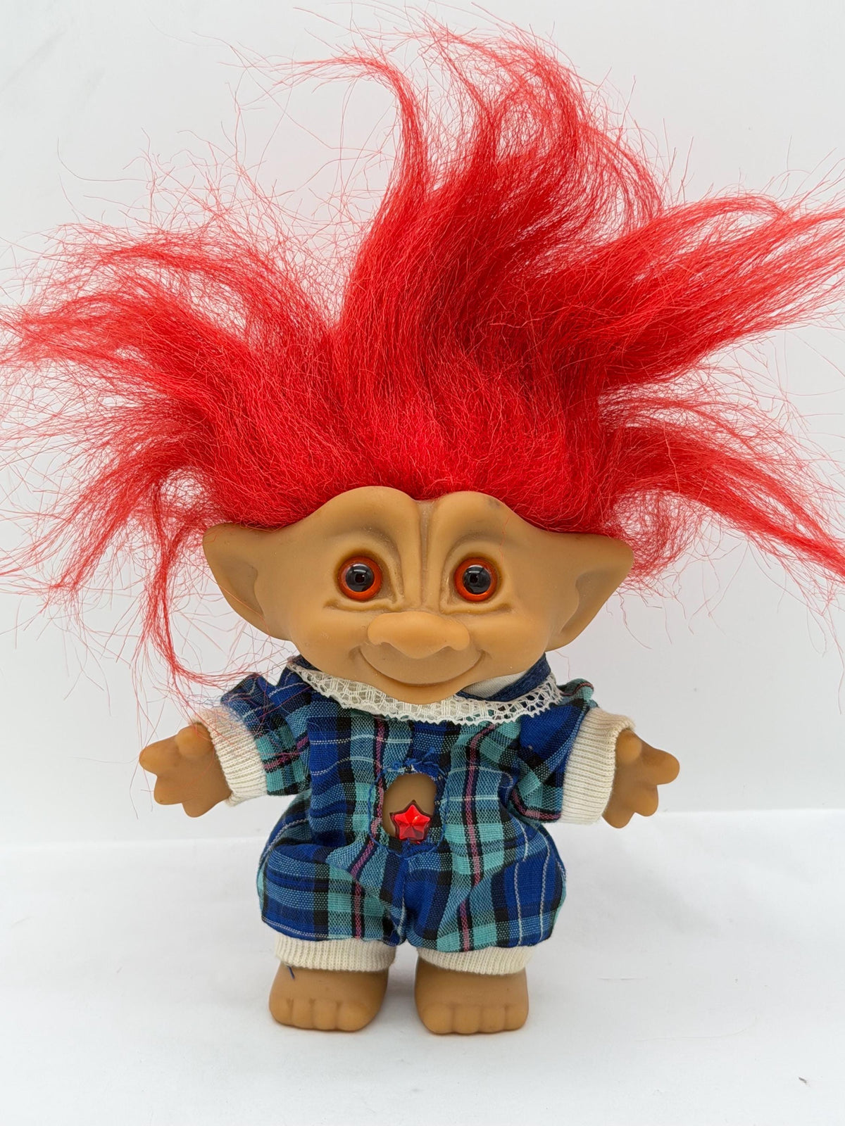 Vintage ACE novelty Treasure Troll in school dress