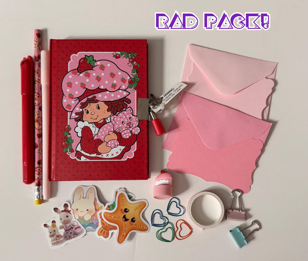 Rad Pack Strawberry Shortcake Stationery Set: Mini Diary, Stickers & More