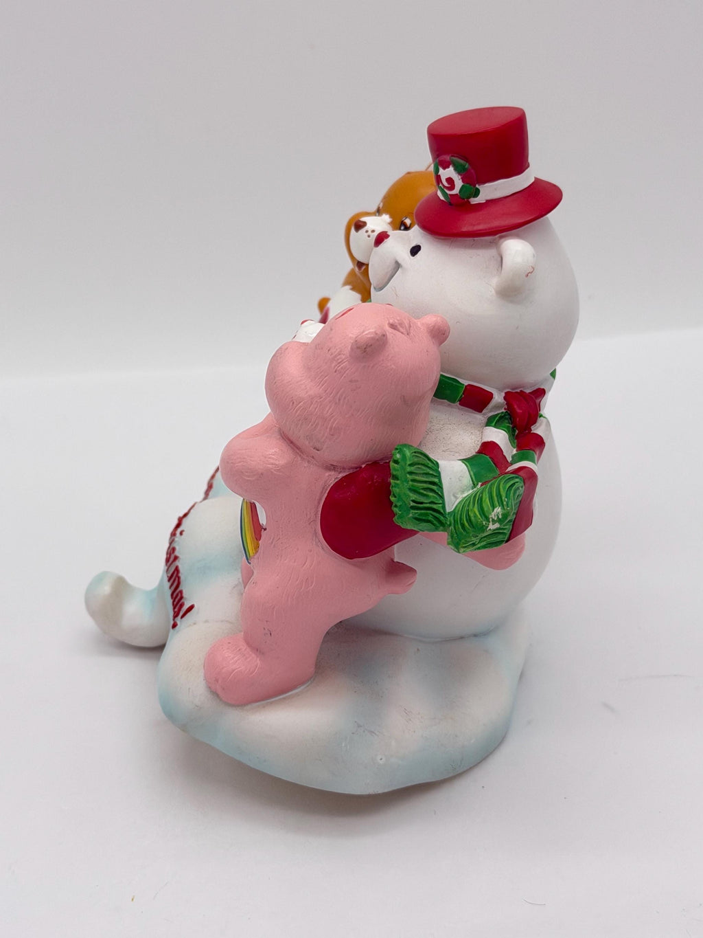 Care  Bears  Tenderheart and Cheer Bear snowman Christmas stocking holder