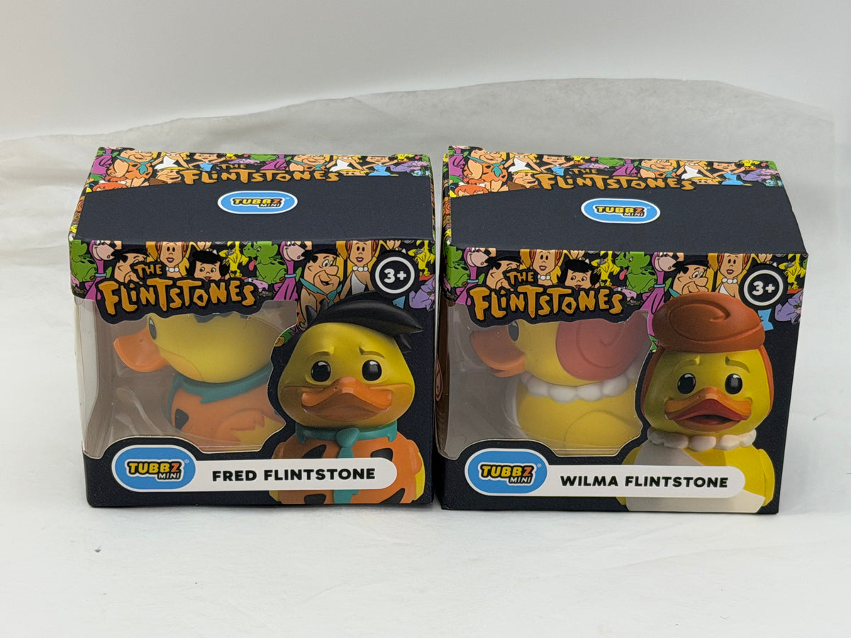 Flintstones Fred and Wilma mini rubber ducks