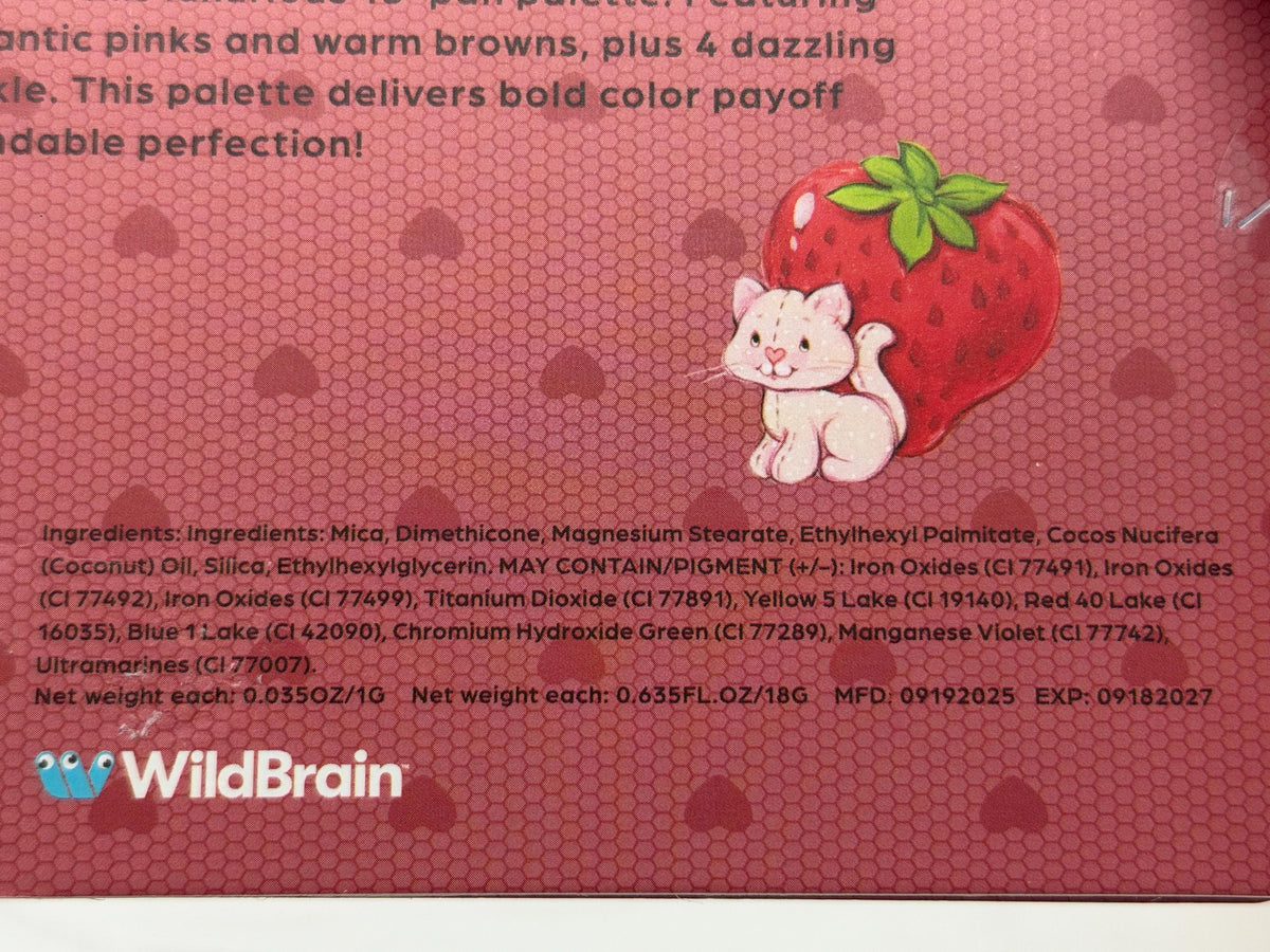 Strawberry Shortcake and Custard x Celavi Ribbon Rush  eyeshadow palette