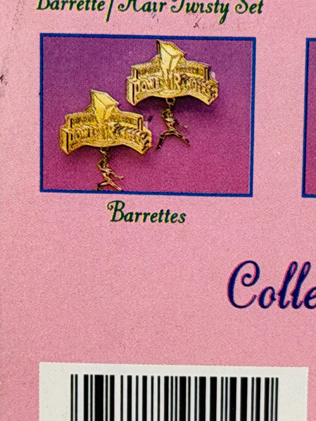 Vintage 90s Toy Biz Power Rangers Radiant Jewelry Collection Pink Ranger Barrettes on card