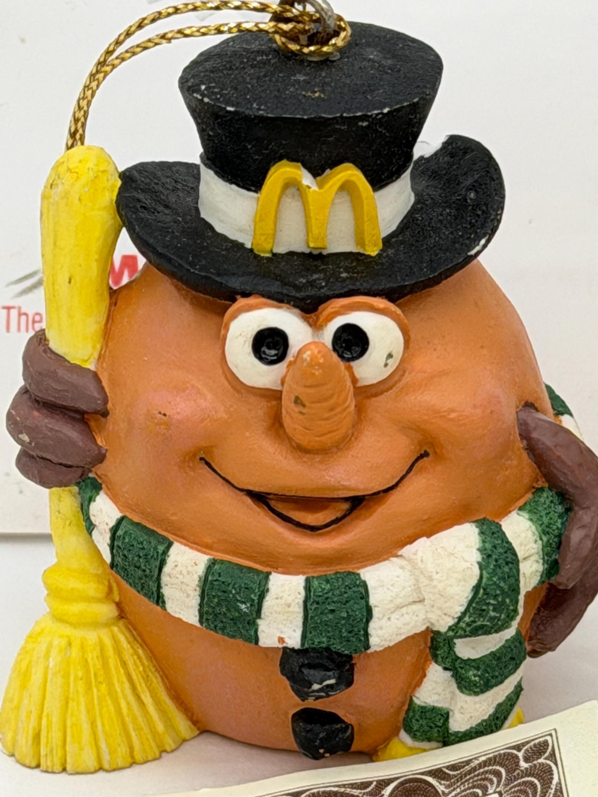 Vintage 90s McDonald's Merry McNugget Christmas Ornaments, Set of 2