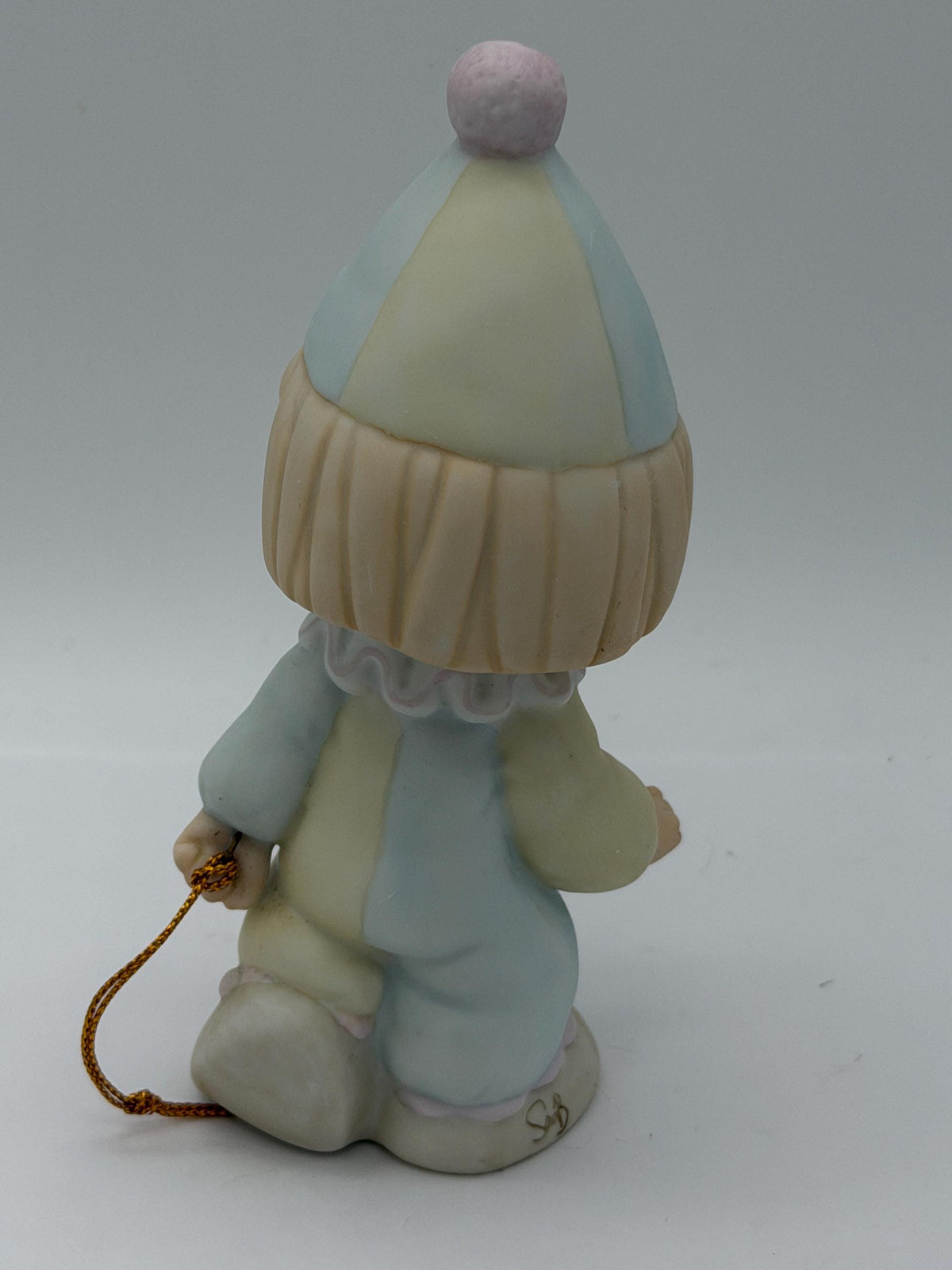 Vintage 1980s porcelain Precious Moments children’s birthday circus animal train set -flawed