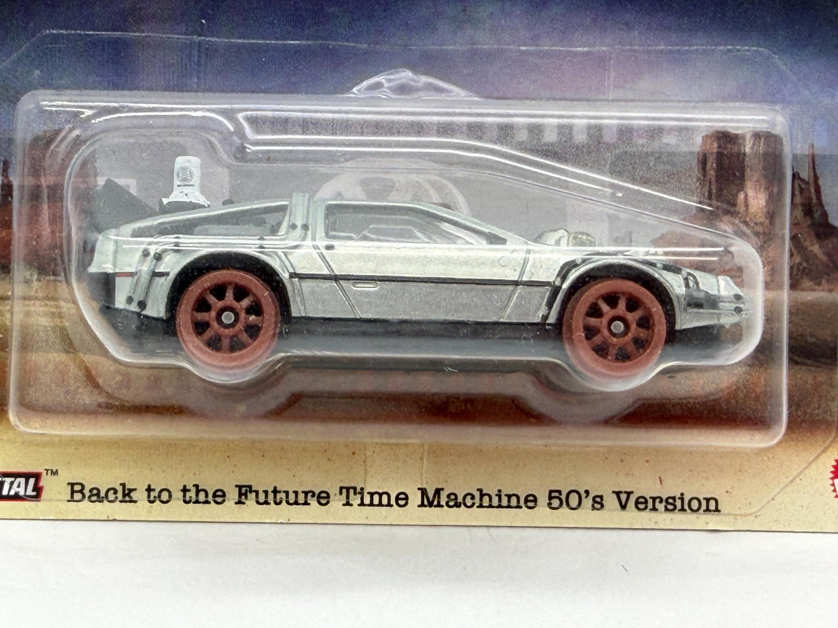Hot Wheels Pop Culture Back to the Future III Delorean die cast 1950s version