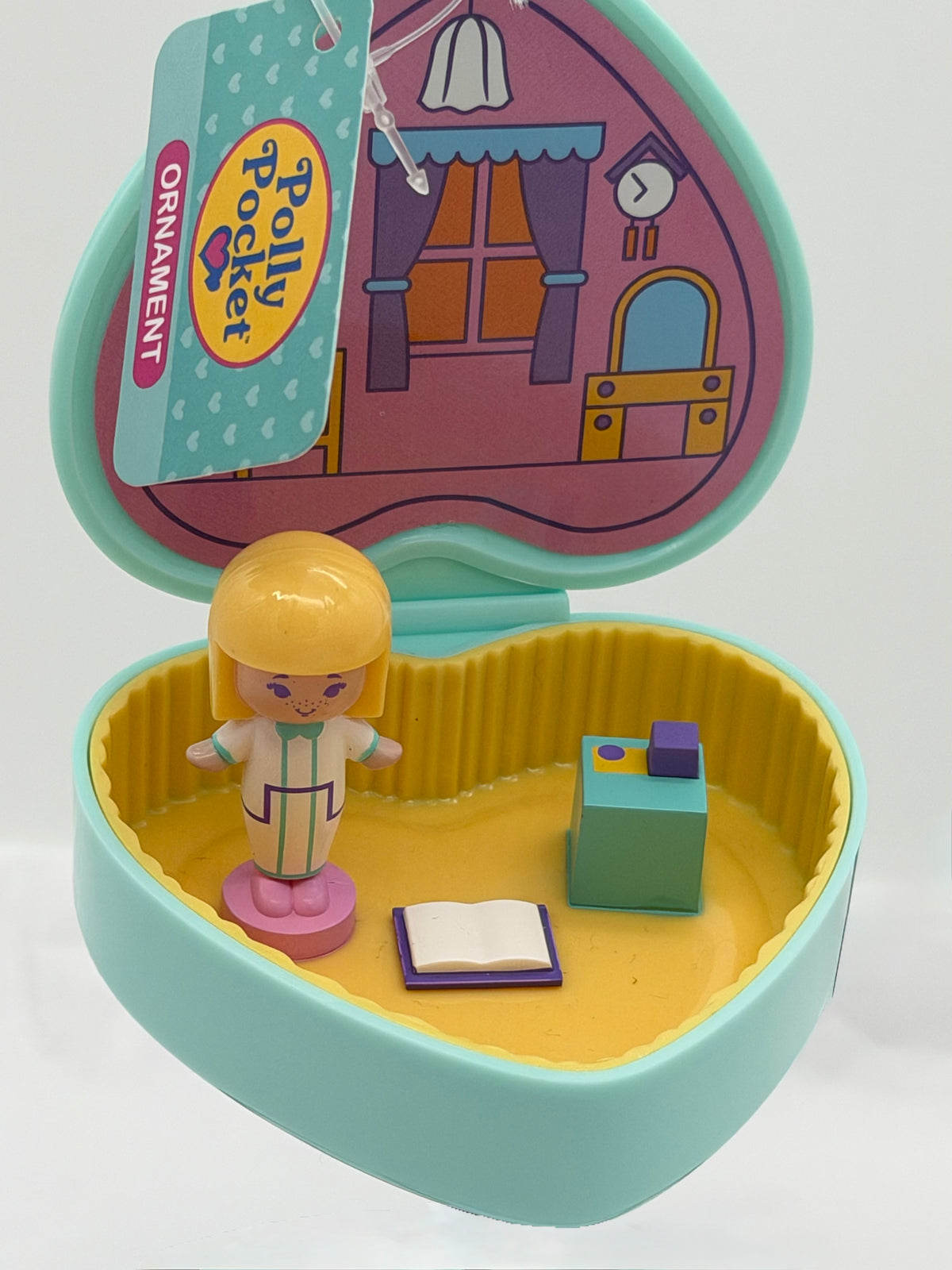 Polly Pocket heart compact Christmas ornament
