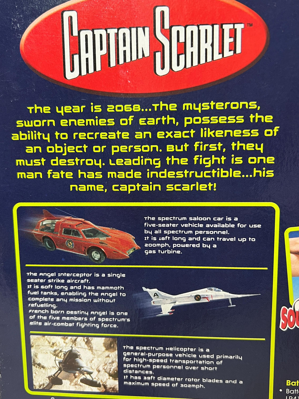 UK Captain Scarlett Spectrum Vehicle collection - boxed