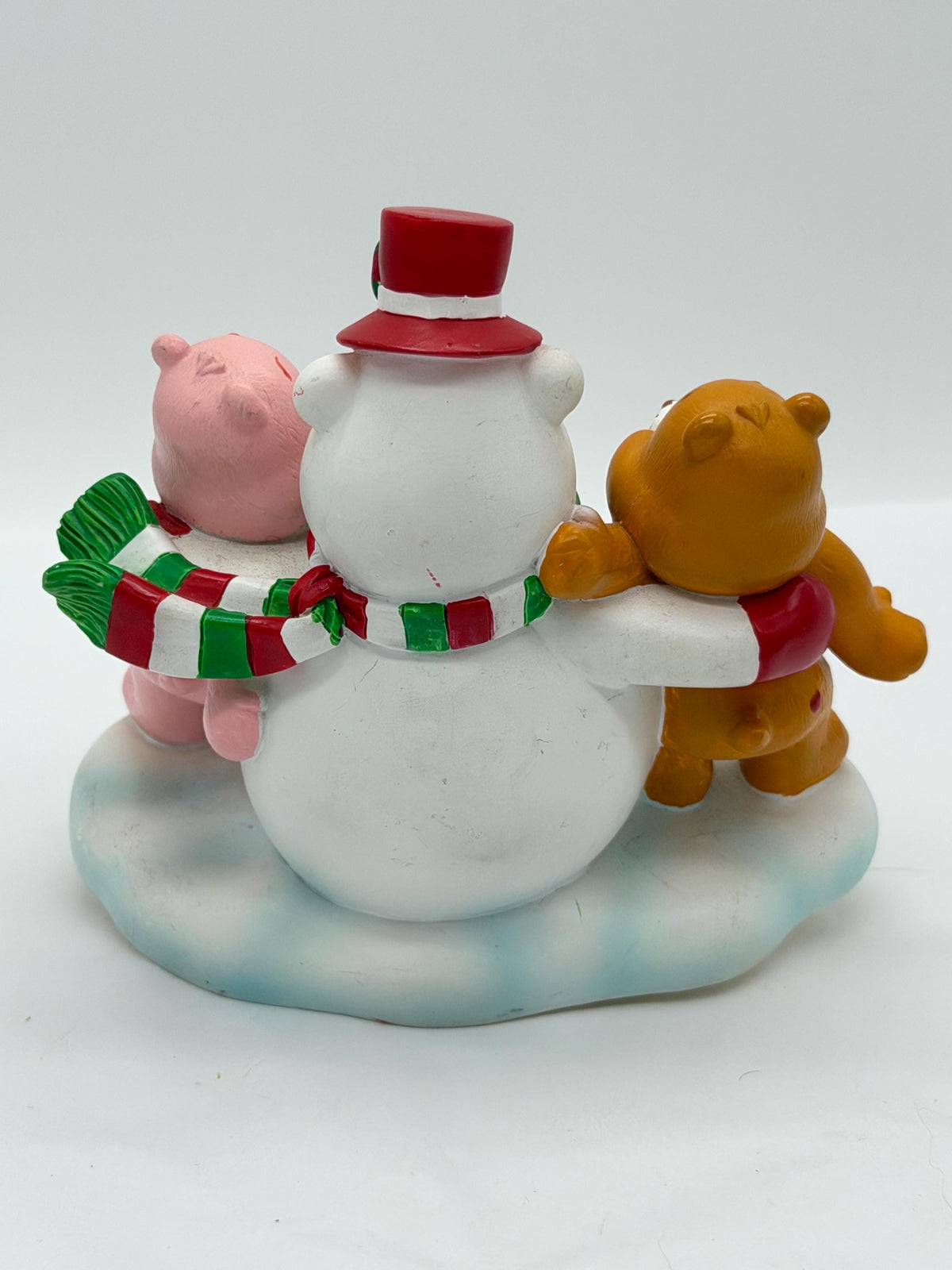 Care  Bears  Tenderheart and Cheer Bear snowman Christmas stocking holder