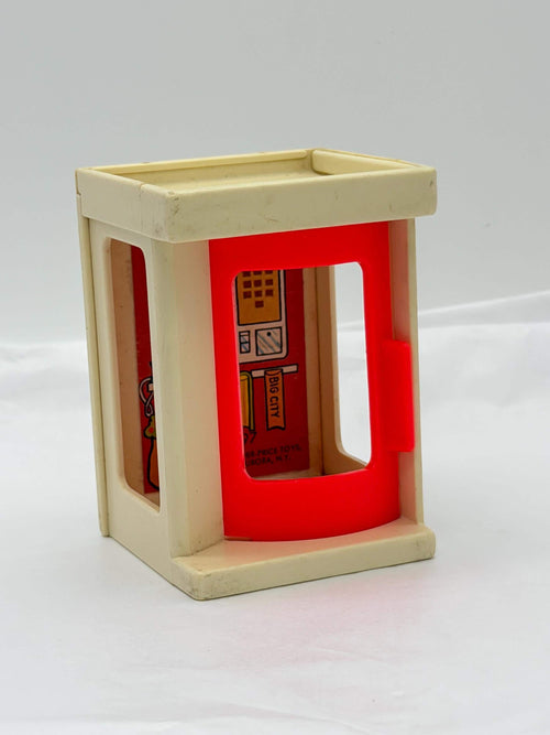 1973 Vintage Fisher Price Play Family Village #997 Phonebooth