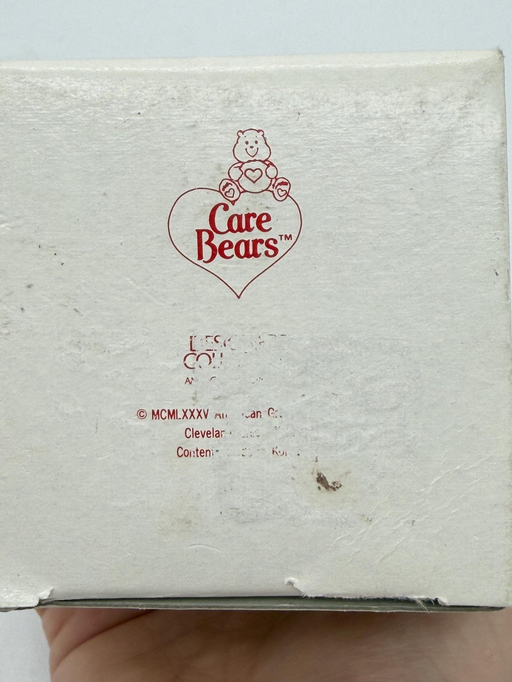 Vintage Care Bears Happy 1st Birthday cup with box