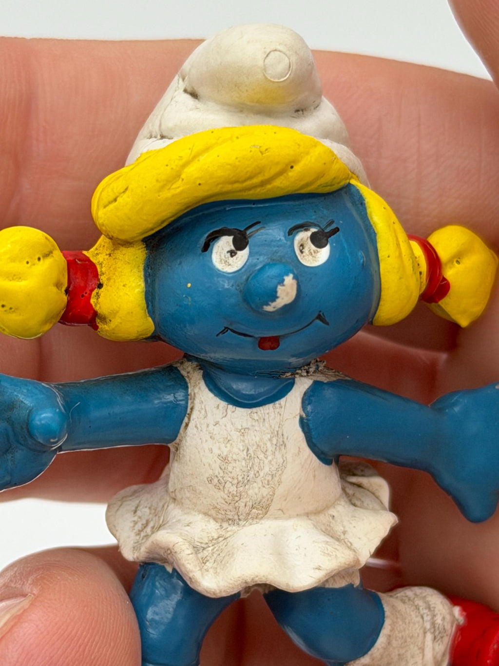 1983 Smurfs Roller Skating Smurfette by Peyo/Schleich PVC figure