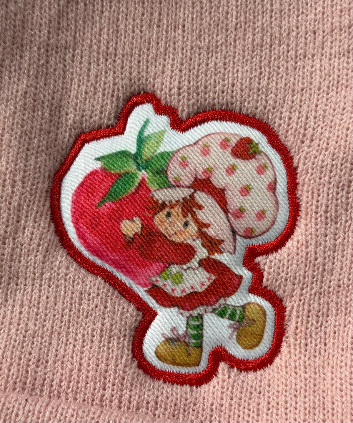 Strawberry Shortcake One Size fits all berry appliqué pompom  cap