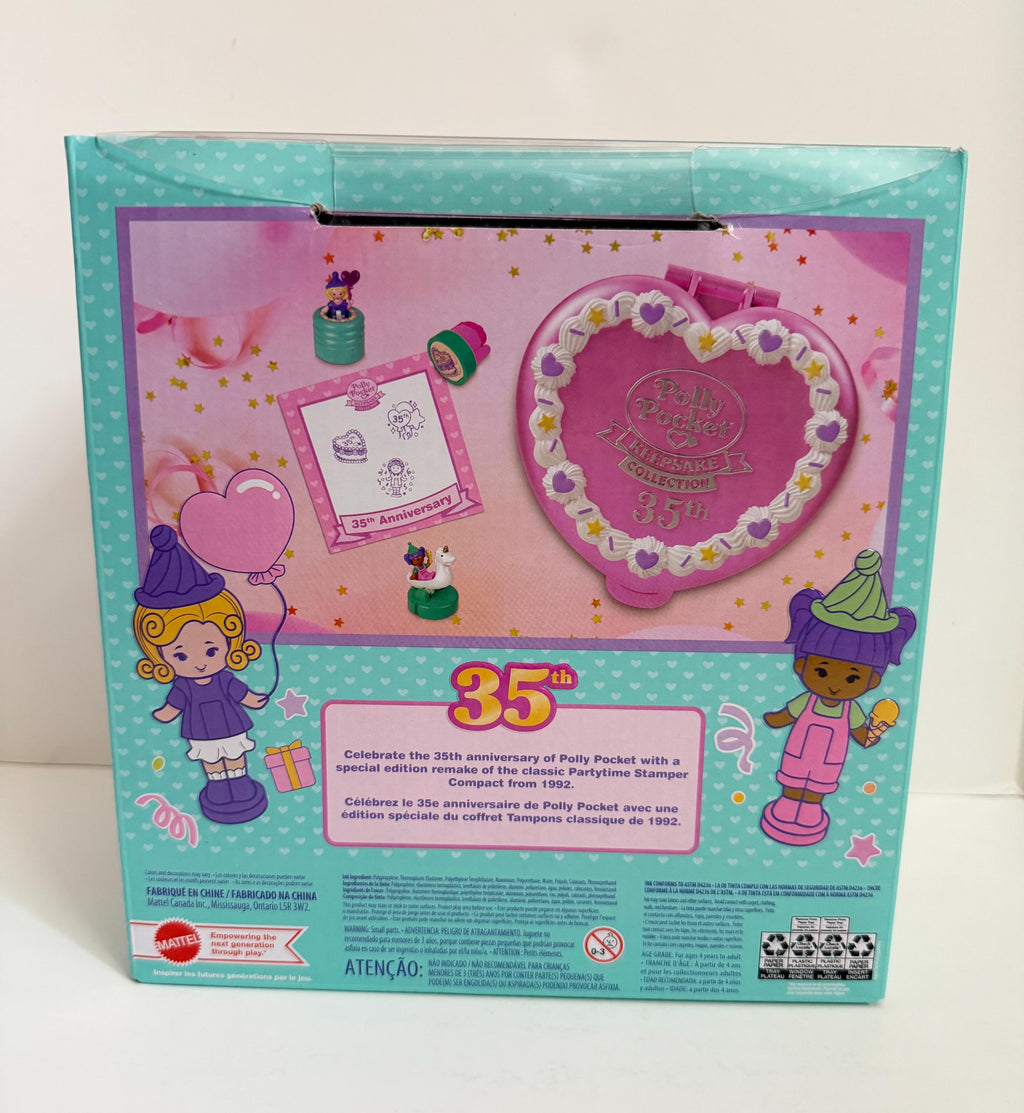 Polly Pocket Keepsake Collection 35th Birthday Partytime Stamper playset