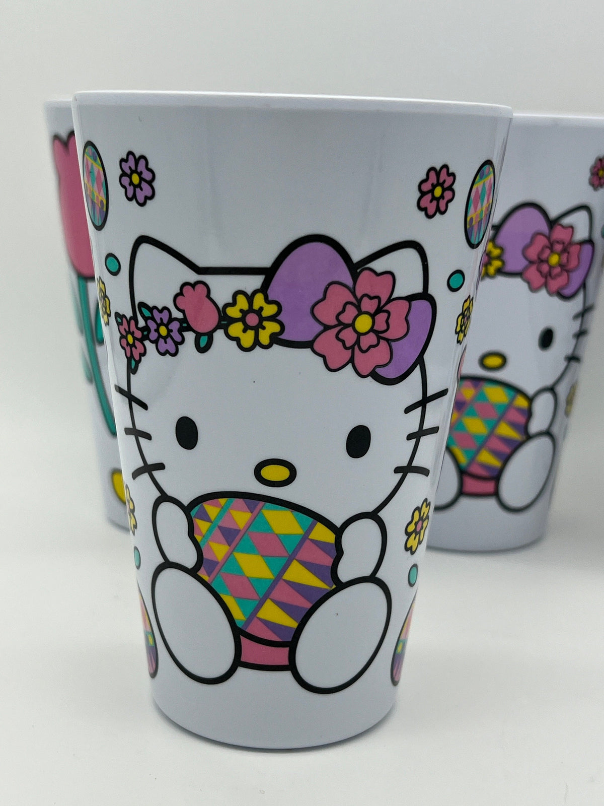 Hello Kitty Spring/ Easter drinking glasses set of 4