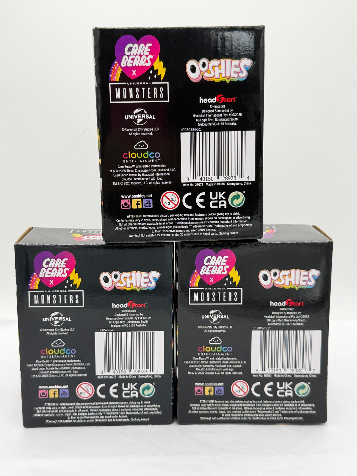 Care Bears x Monsters Ooshies vinyl Halloween figures full set