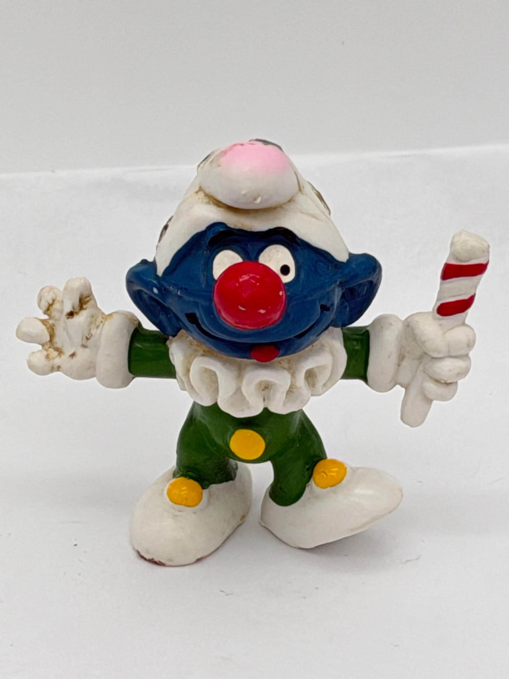1977 Smurfs Jester (Clown) Smurf Schleich Peyo PVC mini figure