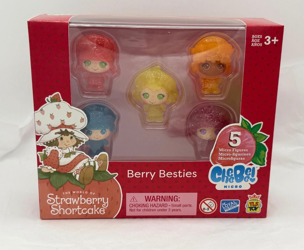 Strawberry Shortcake The Loyal Subjects Cheebee mini Berry Besties glitter set of 5 scented figures
