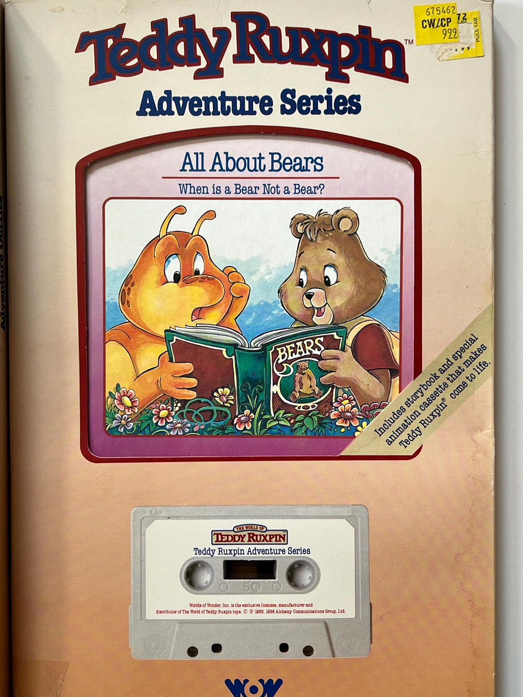 Vintage Teddy Ruxpin Winter Adventure Outfit and Adventure Series book/ cassette