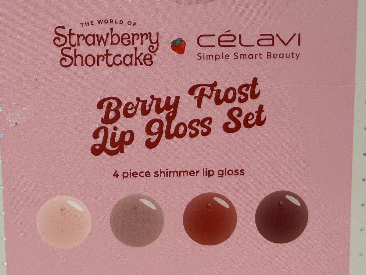 Strawberry Shortcake Berry Frost Lip Gloss set x Celavi