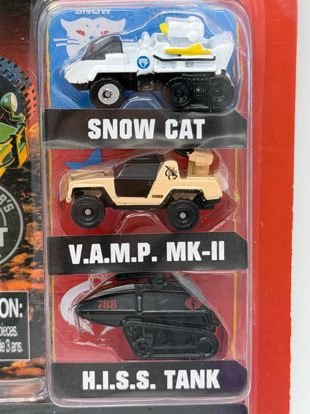 Jada Nano Hollywood Rides GI Joe mini die cast vehicles on card