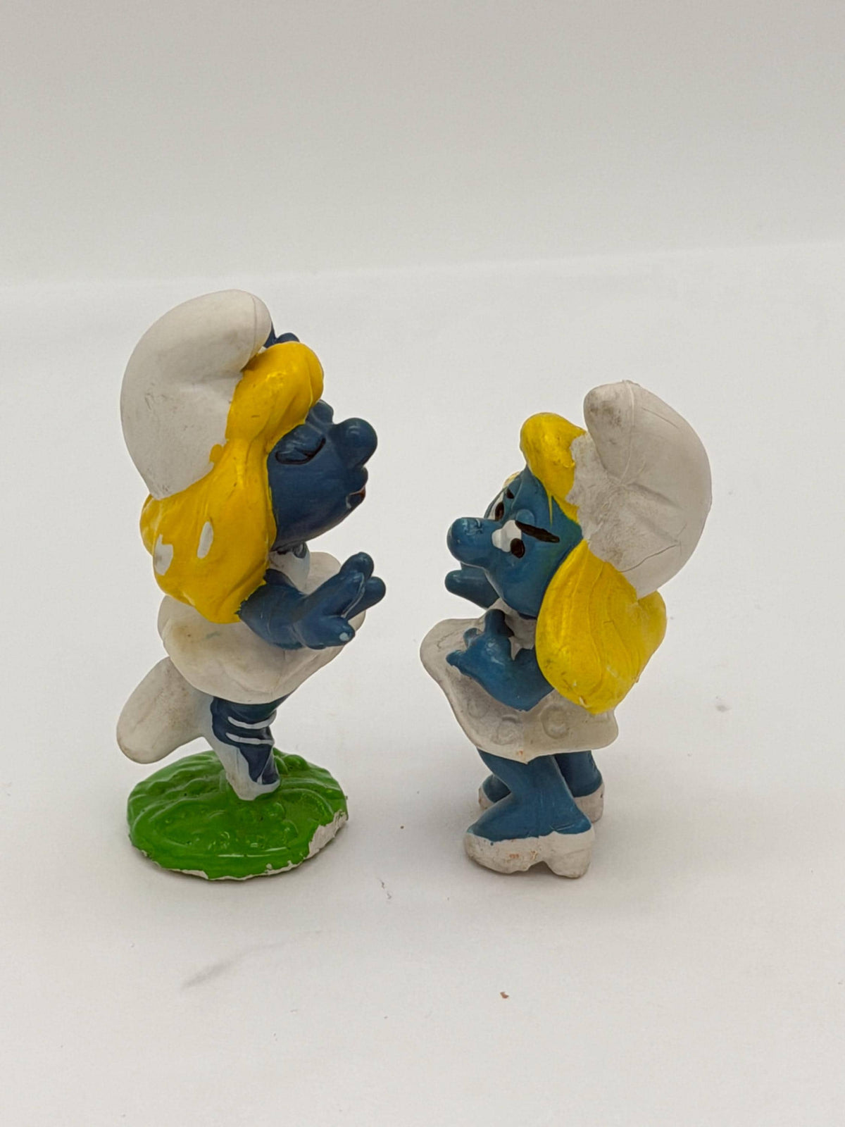 1970s Smurfs Ballerina and Flirting Smurfette by Peyo/Schleich PVC figures