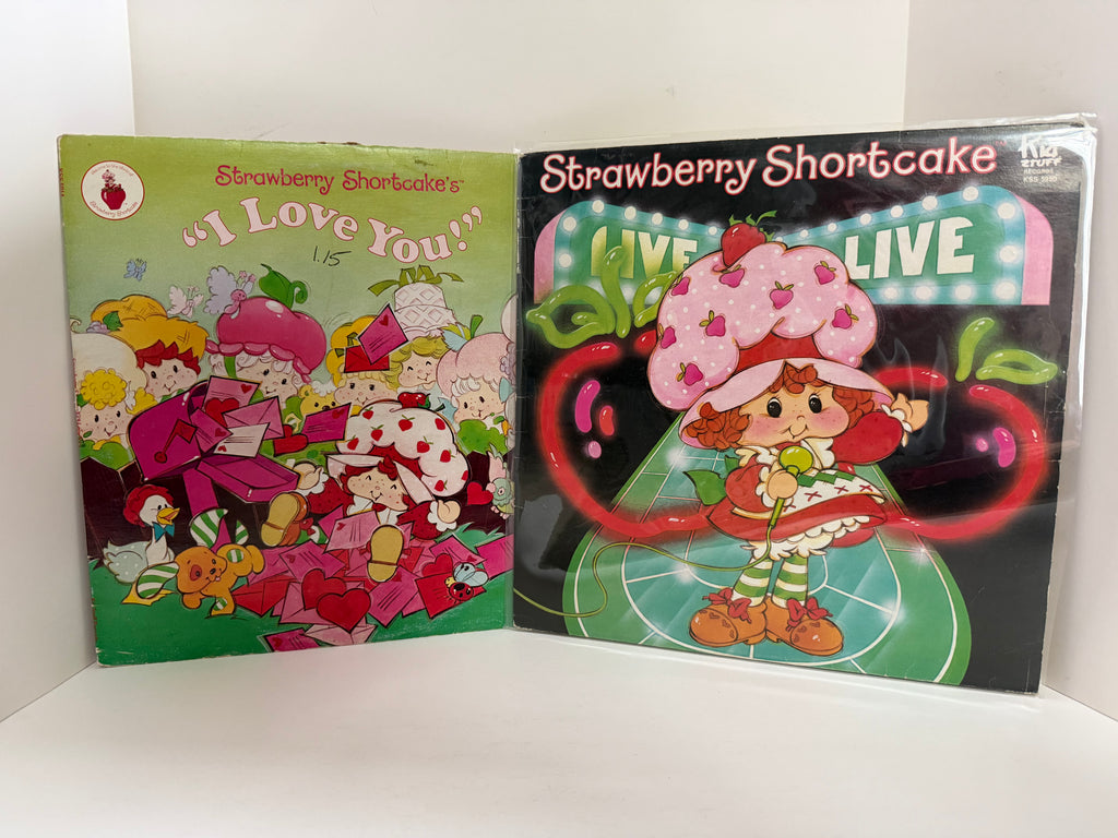 Vintage Strawberry Shortcake vinyl LP lot of 2