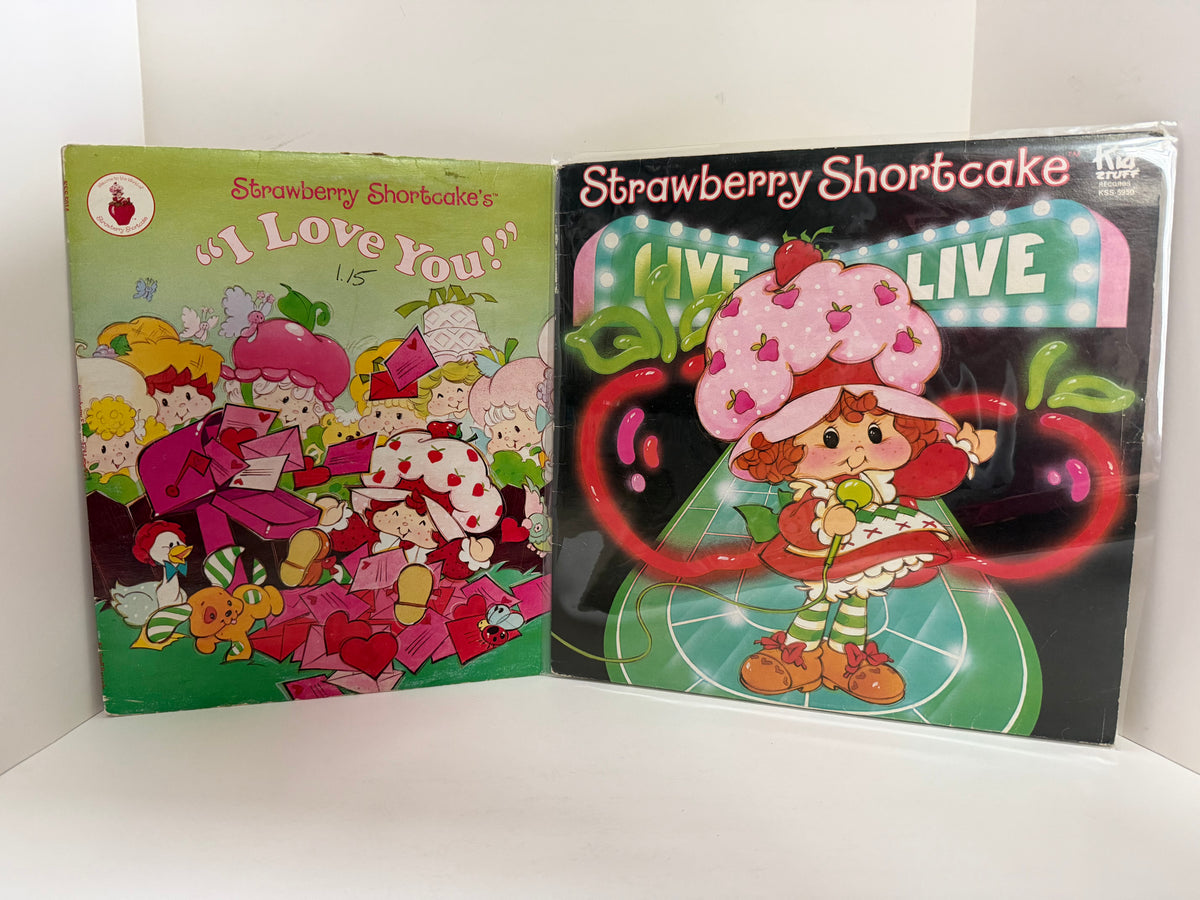 Vintage Strawberry Shortcake vinyl LP lot of 2