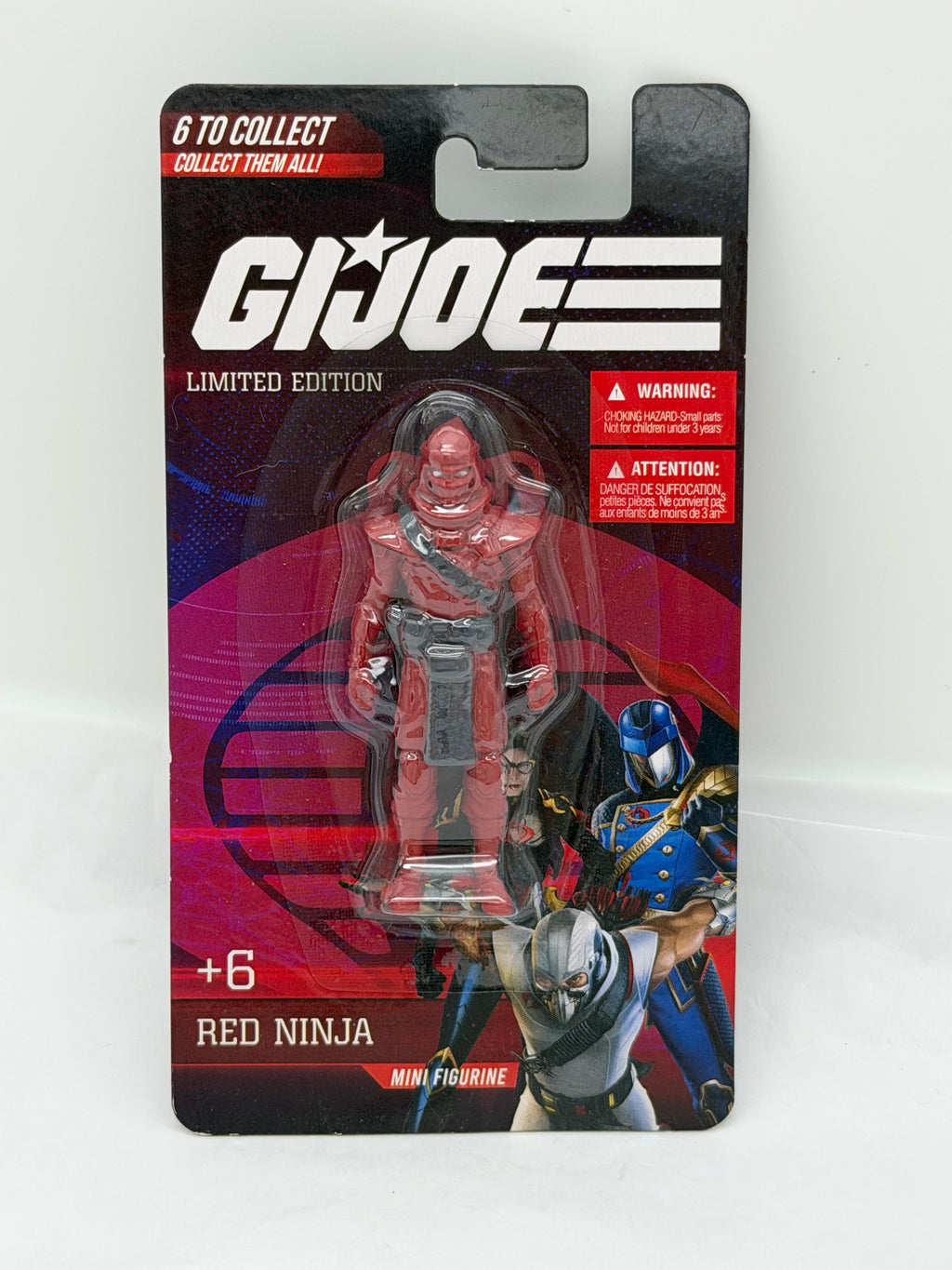 GI Joe mini Red Ninja figure on card