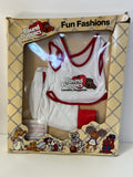 Vintage Tonka Pound Puppy Fun Fashions boxed Basketball Uniform Outfit