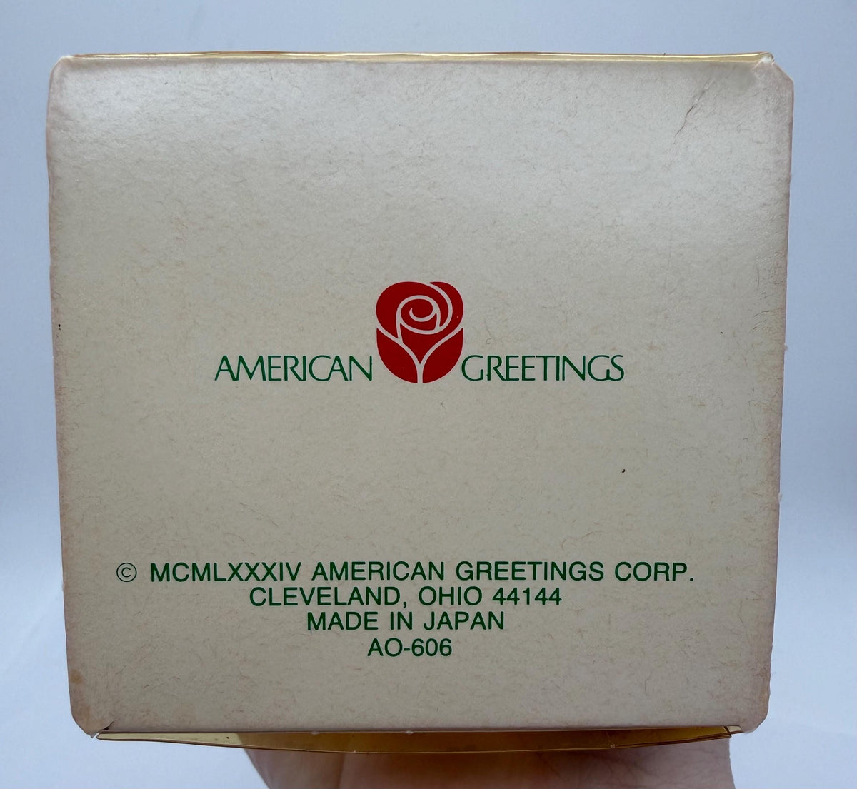 Vintage 1984 American Greetings Care  Bears Tenderheart Christmas Surprise ornament in box