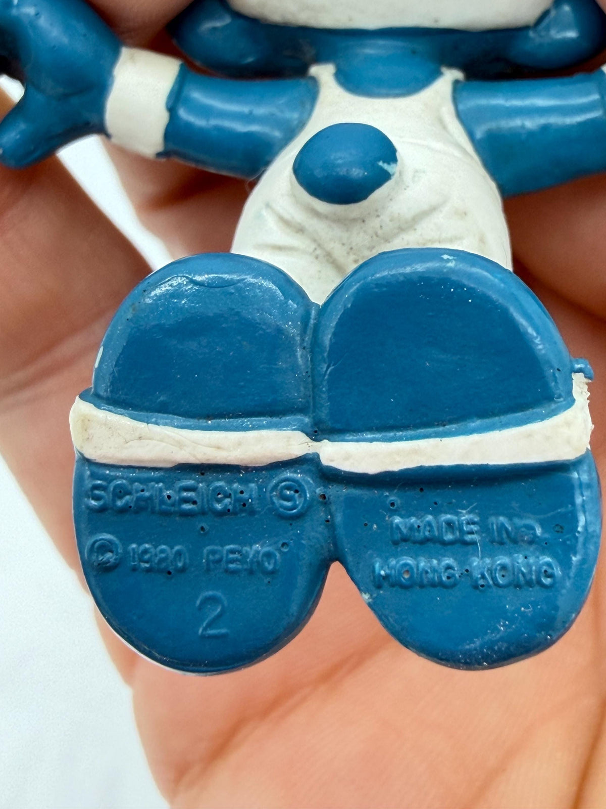1980 Smurfs Rings Acrobat Smurf Schleich Peyo PVC mini figure