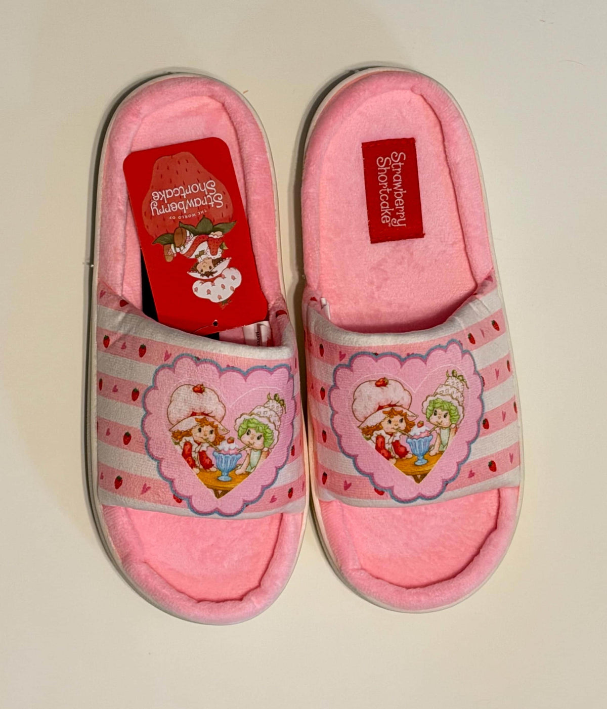 Strawberry Shortcake and Lime Chiffon Slippers , women’s size 7
