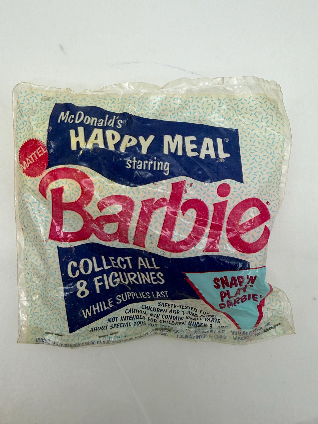 Vintage McDonalds Happy Meal toy Snap n  Play Barbie figure