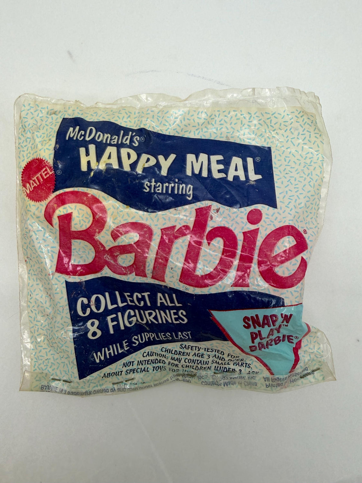 Vintage McDonalds Happy Meal toy Snap n  Play Barbie figure