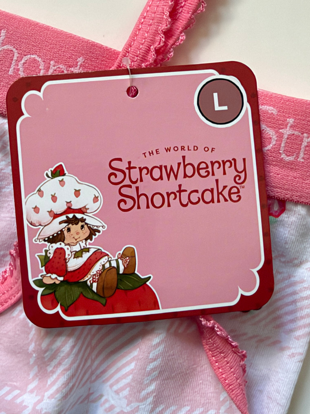 Strawberry Shortcake crop top and boy short pajamas set Ladies size L