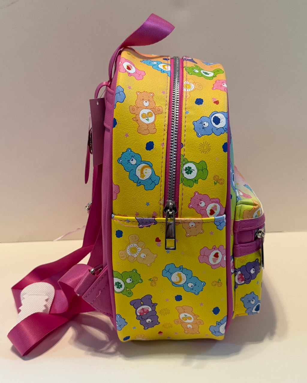 Care Bears ombré rainbow mini backpack with adjustable ribbon straps for school, cosplay or practical cute