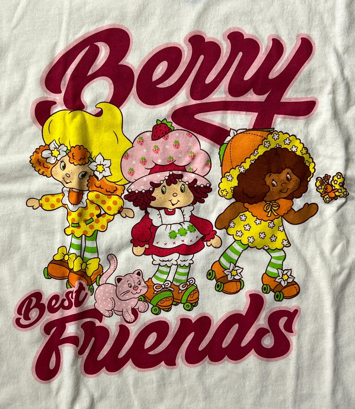 Strawberry Shortcake Ringer Tee, Berry Friends, Youth Size 5/6