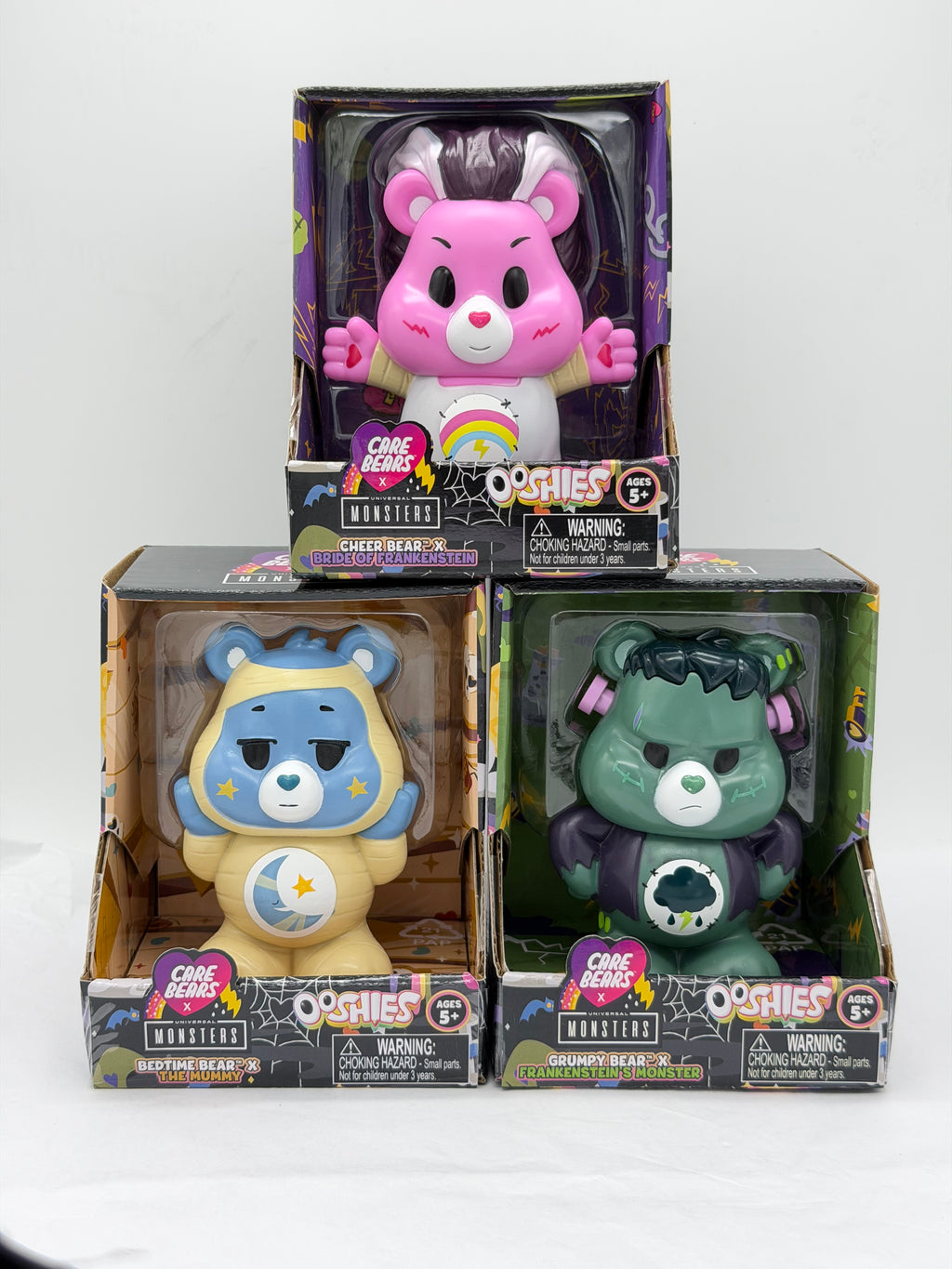 Care Bears x Monsters Ooshies vinyl Halloween figures full set