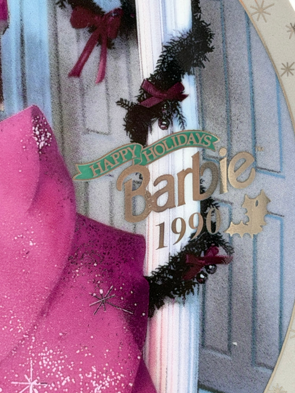 1990 Happy Holidays Barbie collector plate with numbered certificate