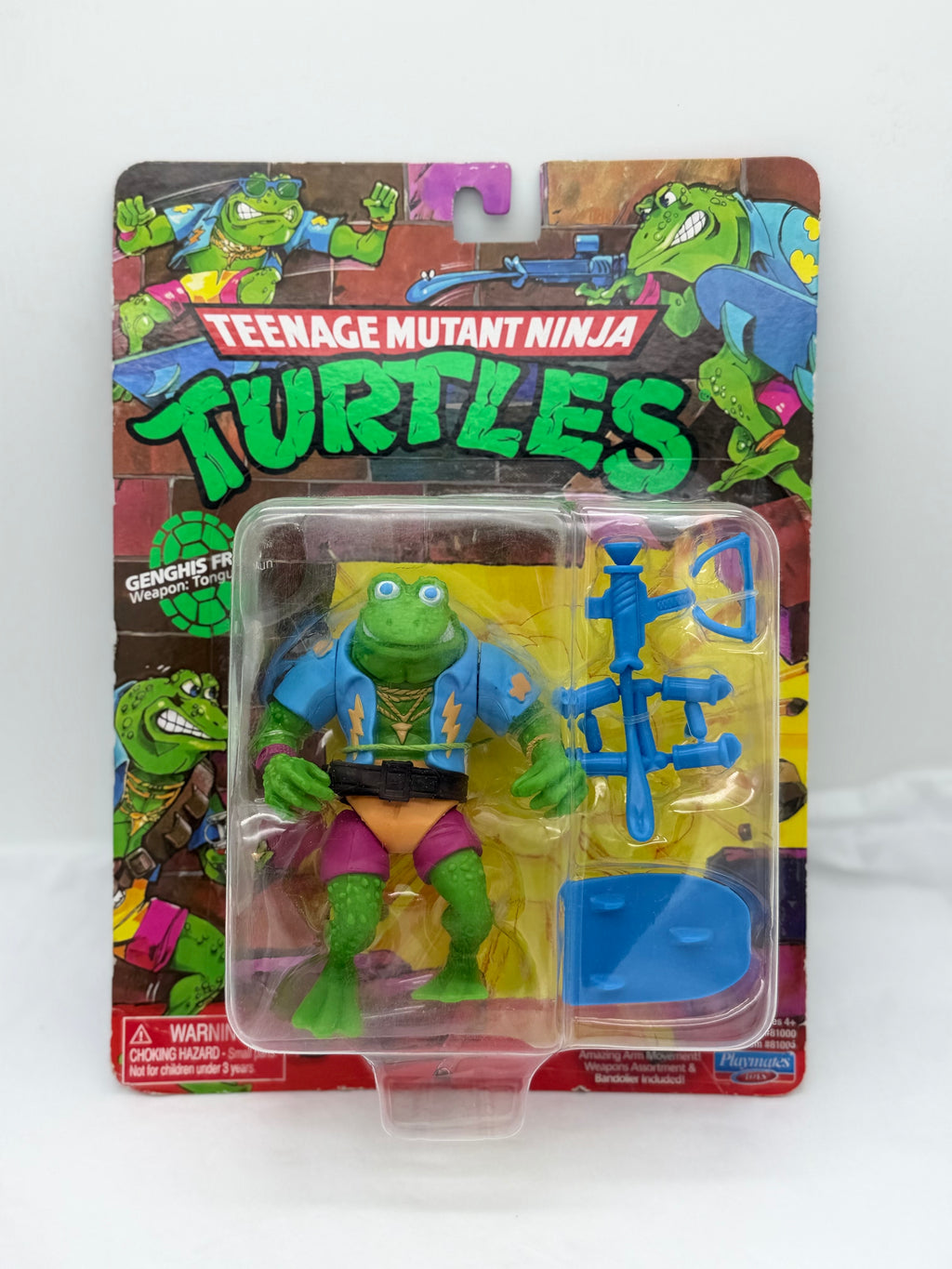 TMNT Nickelodeon Playmates Genghis Frog on card