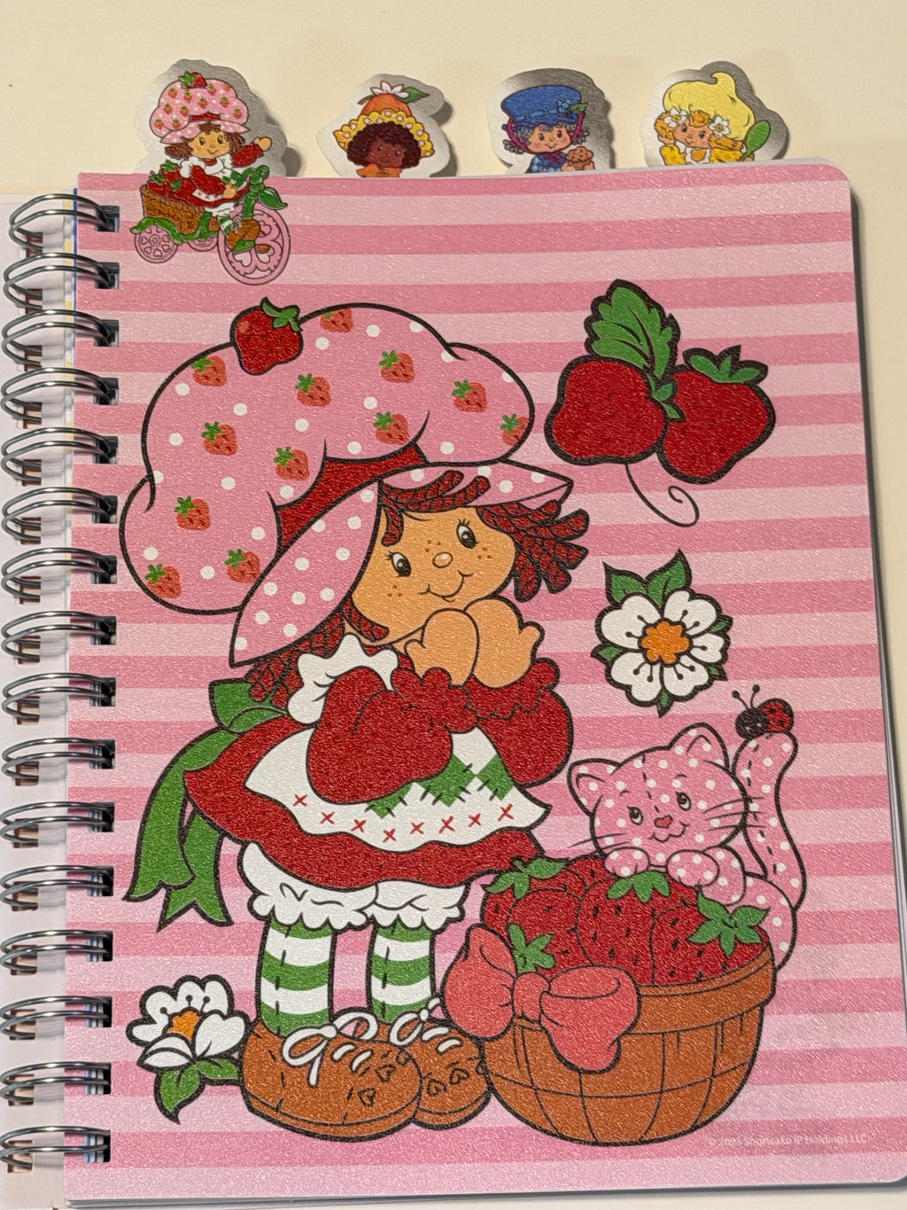 Strawberry Shortcake besties spiral bound tab journal