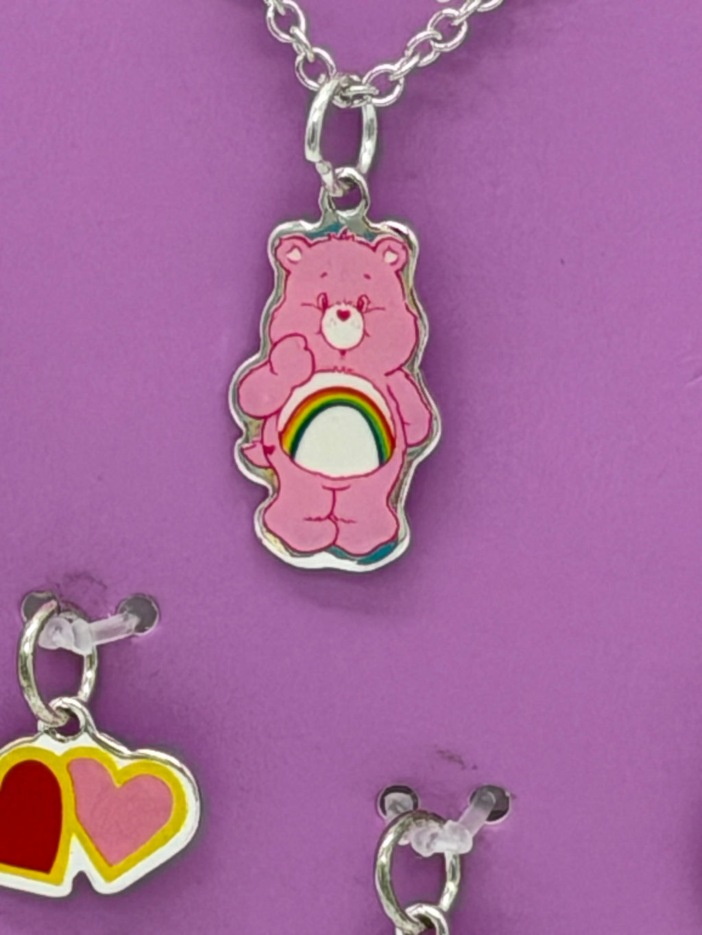 Care Bears charm necklace with interchangeable charms
