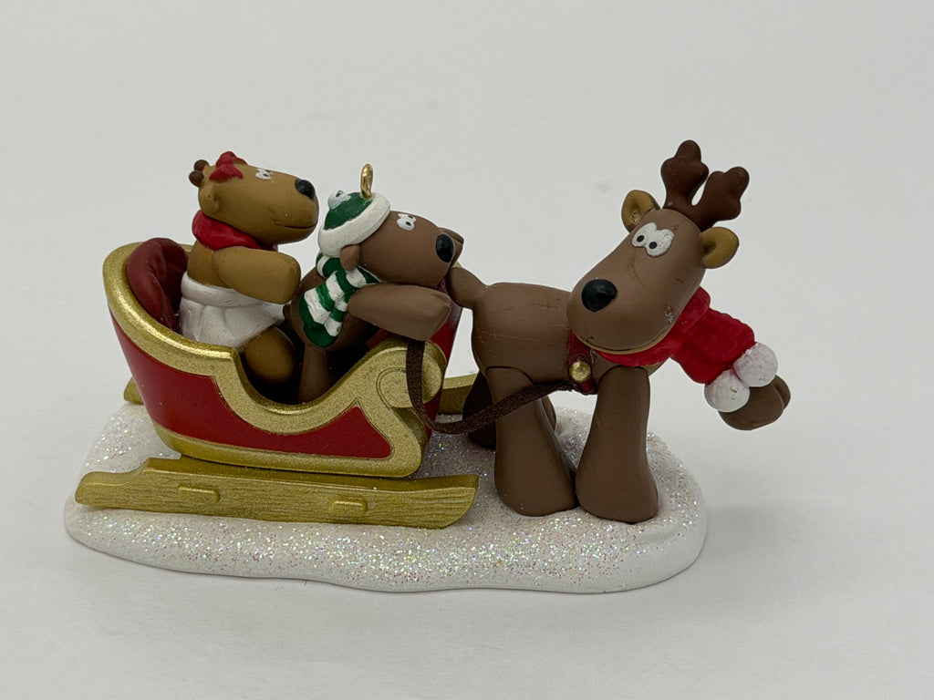 2008 Hallmark Keepsake Rodney Reindeer A Holiday Ride ornament