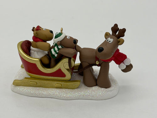 2008 Hallmark Keepsake Rodney Reindeer A Holiday Ride ornament