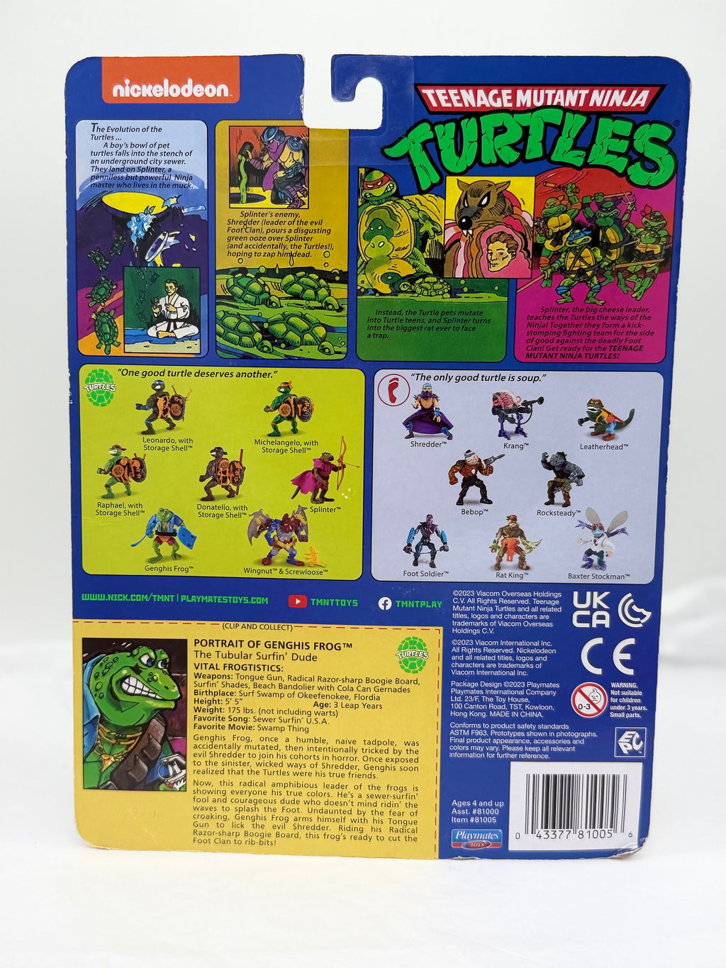 TMNT Nickelodeon Playmates Genghis Frog on card
