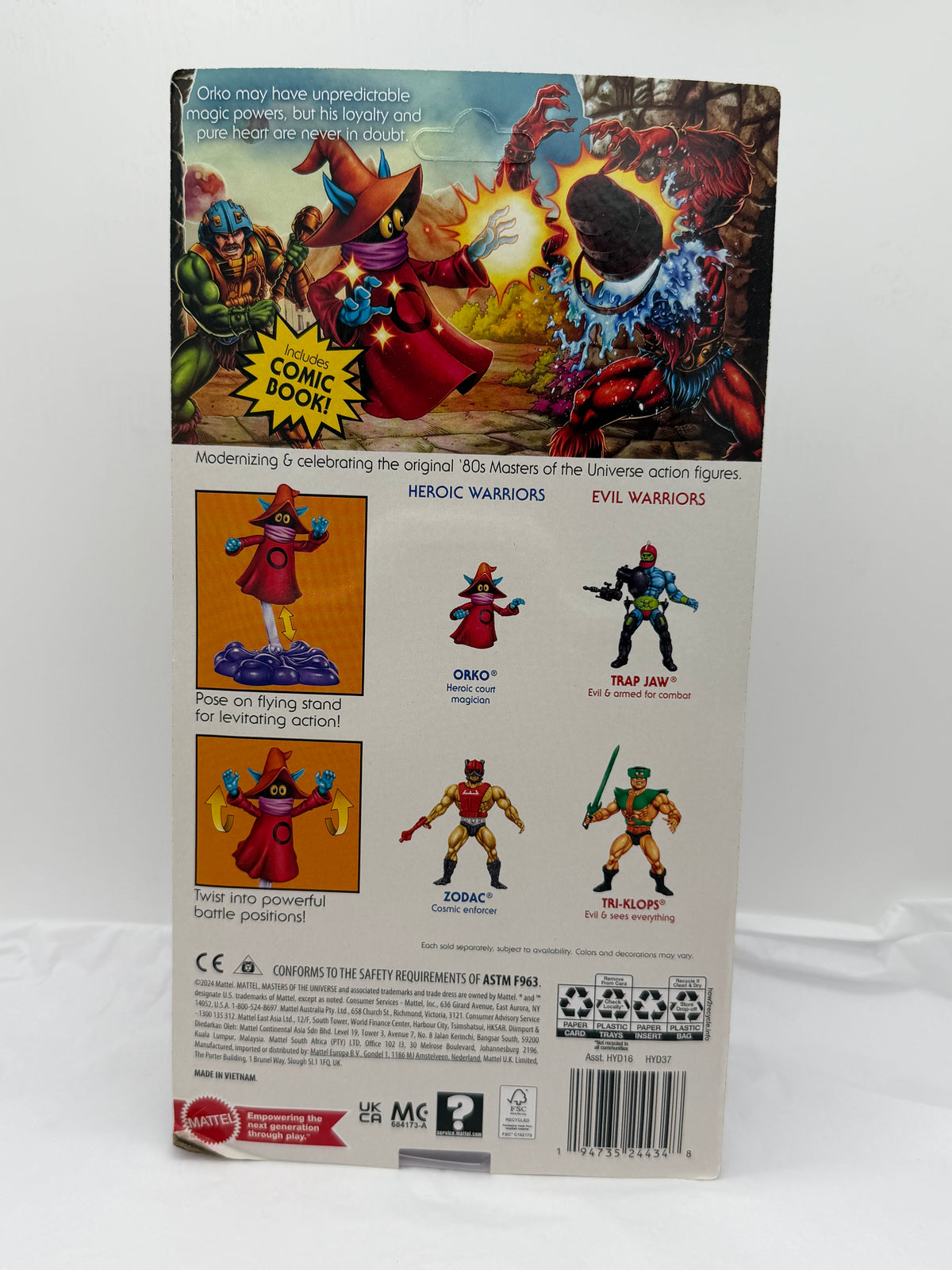 Masters of the Universe ORKO 2024 figure on card